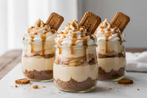 biscoff cheesecake jars