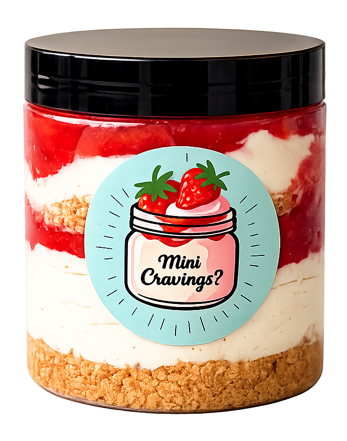 strawberry cheesecake jar clear bg